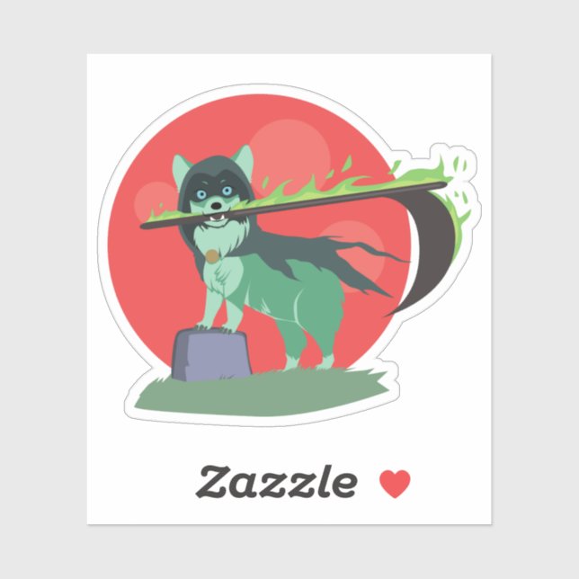 Adesivo Grim Reaper Puppy (Folha)