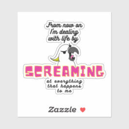 Adesivo Gritando Cockatat com Texto