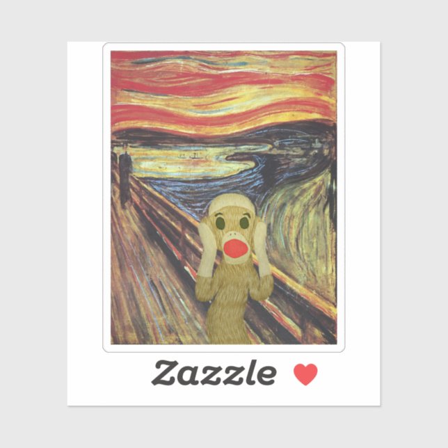 Adesivo Gritar do Macaco Sock (Folha)