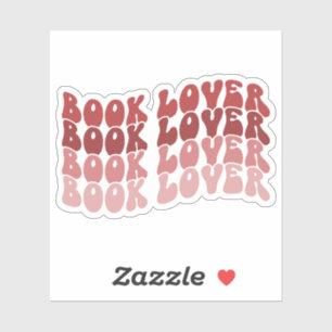 Adesivo Groovy Book Lover Red Multicolor Retro Vinil
