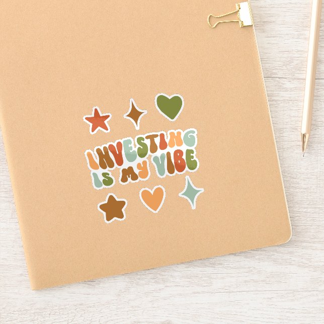 Adesivo Groovy Investing É minha visão, investidor finance (Notebook)