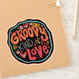 Adesivo Groovy Kind Divertido Hippie Inspirivity Sticker