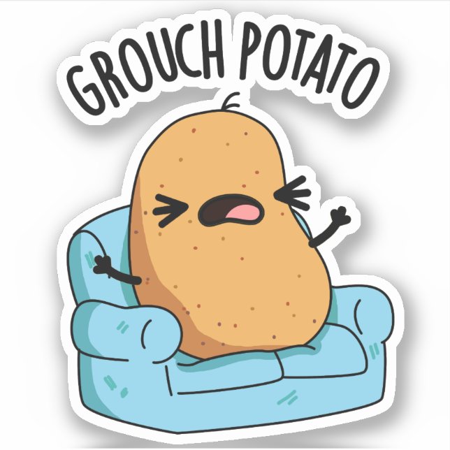 Adesivo Groutato Potato Funny Veggie Puns (Frente)