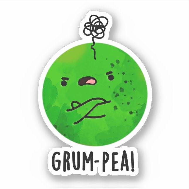 Adesivo Grum-pea Funny Veggie Pun (Frente)