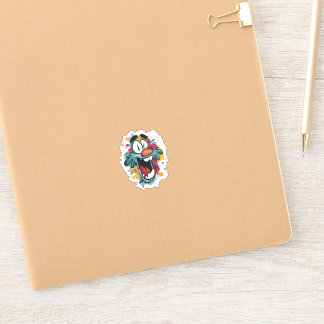 Adesivo Grumpy Cute Monster Sticker – Quirky Cartoon Face