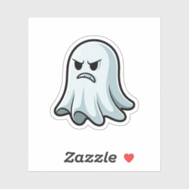 Adesivo Grumpy Ghost Sticker – Angry Cute Boo