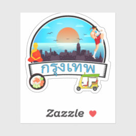 Adesivo Grung Tep - Bangkok Tailândia Viagem Tailandês