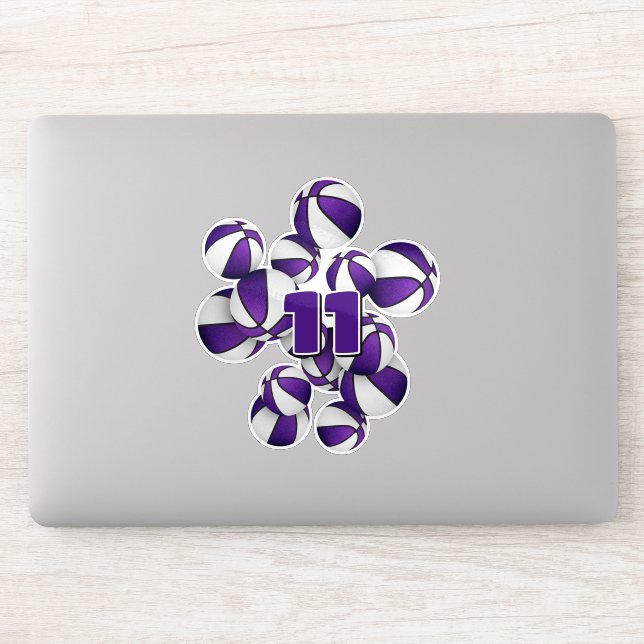 Adesivo grupo de camisetas brancas roxas (Computador)