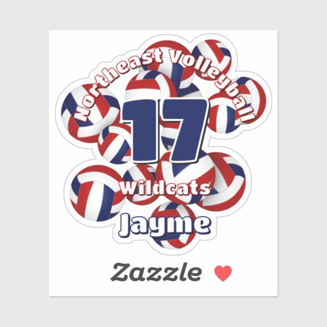 Adesivo grupo de nomes de equipes de volleybolas azuis ver (Folha)