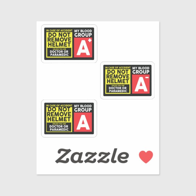 Adesivo Grupo sanguíneo A (Folha)