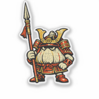 Adesivo Guarda Alho — Samurai do Castelo de Legumes Engraç
