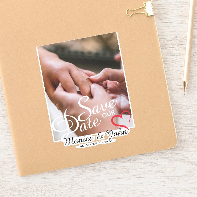 Adesivo Guardar a Foto de Data Personalizada (Notebook)