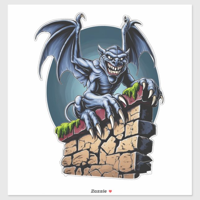 Adesivo Guardião das Alturas: Um Trabalho de arte de Gótic (Folha)