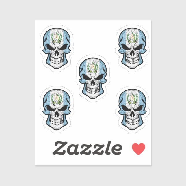 Adesivo Guatemala sorrindo Sinalizador de Caveira (Folha)