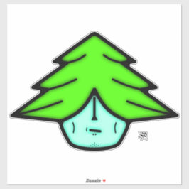 Adesivo Guerreiro das árvores (cara tipo cartoon) v1