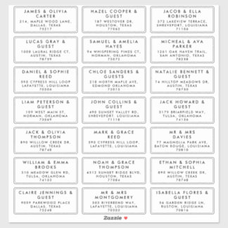 Adesivo Guest Name Mailing Address Wedding Label Sticker