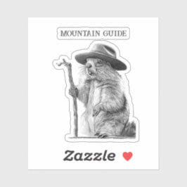 Adesivo Guia de montanha - design de marmota