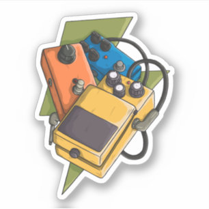 Adesivo Guitar Effects Pedals