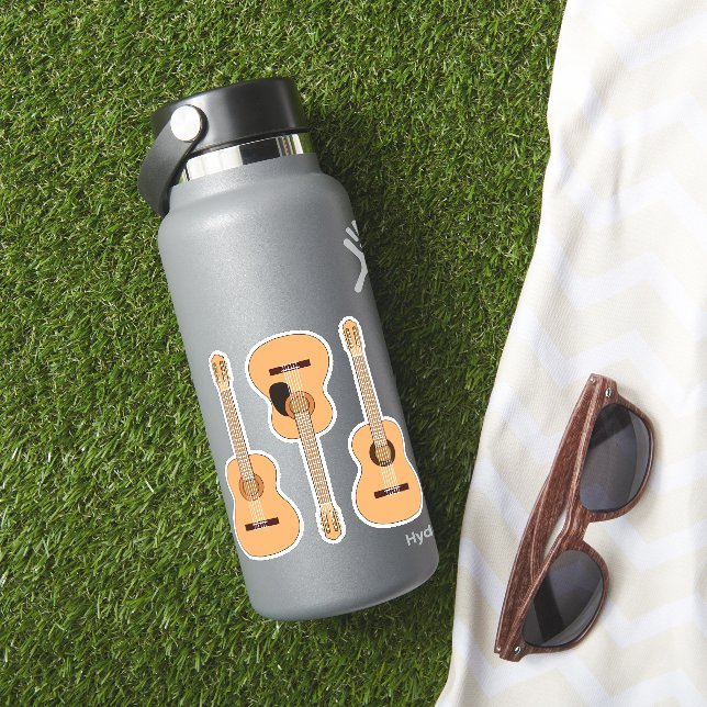 Adesivo Guitarra clássica 3 pcs! (HydroFlask Insitu)
