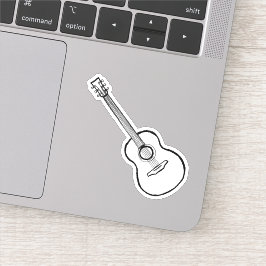 Adesivo Guitarra de 3" x 3" com vinil de corte personaliza