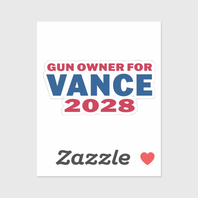 Adesivo Gun Owner for Vance 2028 (Folha)