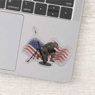 Adesivo Gunner dos EUA com M224 Mortar