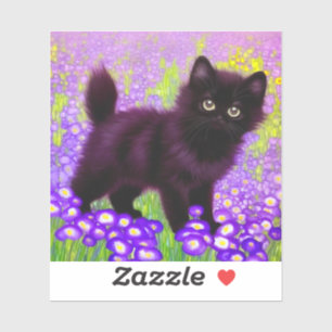 Adesivo Gustav Klimt Black Kitten