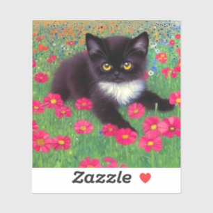 Adesivo Gustav Klimt Tuxedo Cat