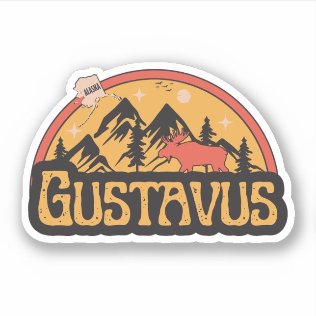 Adesivo Gustavus, Alaska Sticker (Frente)