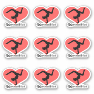 Adesivo Gymnastics Heart Stickers
