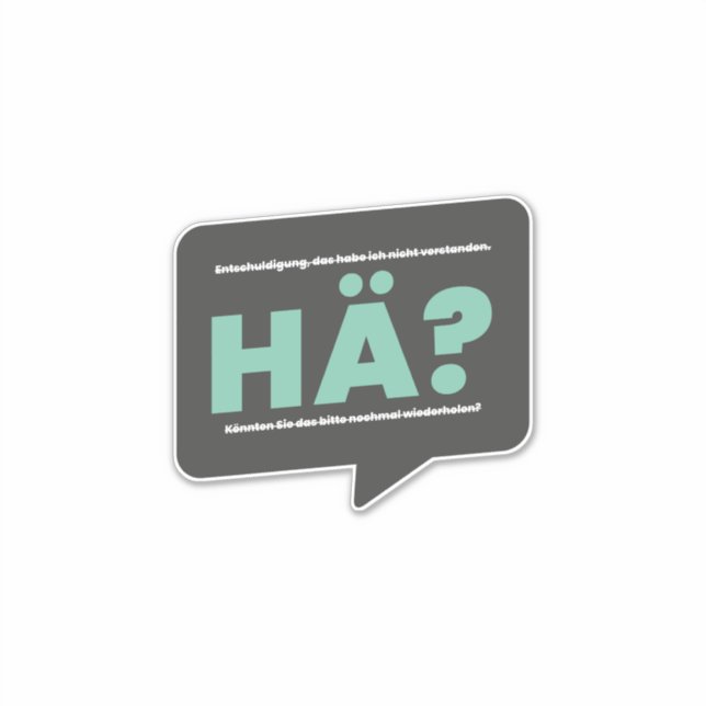 Adesivo Hä? Definition Humor Deutsch (Frente)