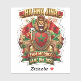 Adesivo 🇲🇦 HA HNA JINA Equipe Marrocos Dia de Jogo 2026