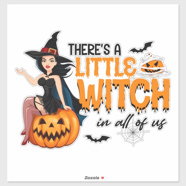 Adesivo Há uma bruxa em todos nós (Folha)