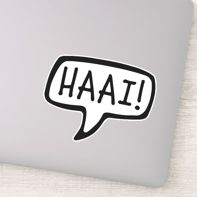 Adesivo HAAI! Olá, saudação informal em africânder (Detalhe)