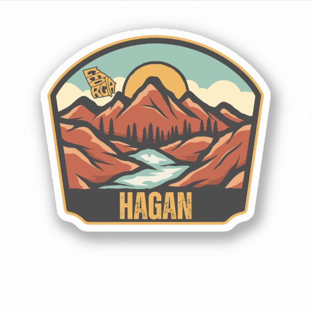 Adesivo Hagan, Geórgia (Frente)