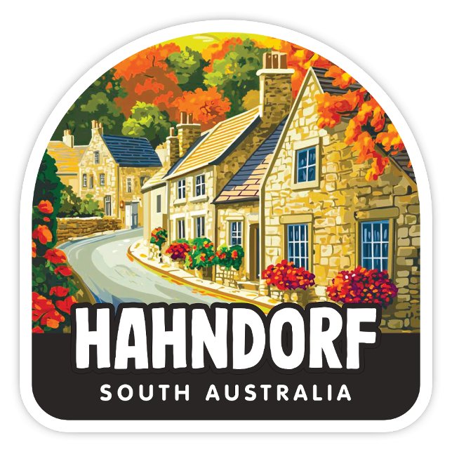Adesivo Hahndorf, sudoeste australiano Sticker (Hahndorf, South Australia Arch Shaped Sticker)