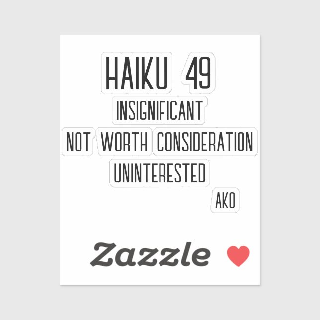 ADESIVO HAIKU 49 (Folha)