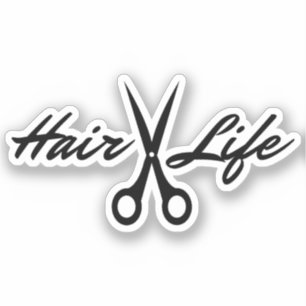 Adesivo Hairdresser Slogan Hair Life Gift Para Hairstylist