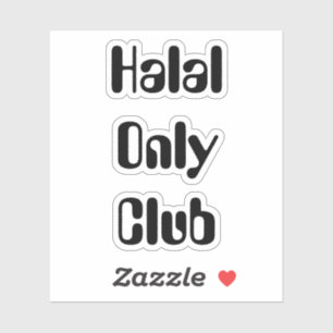Adesivo Halal Only Club