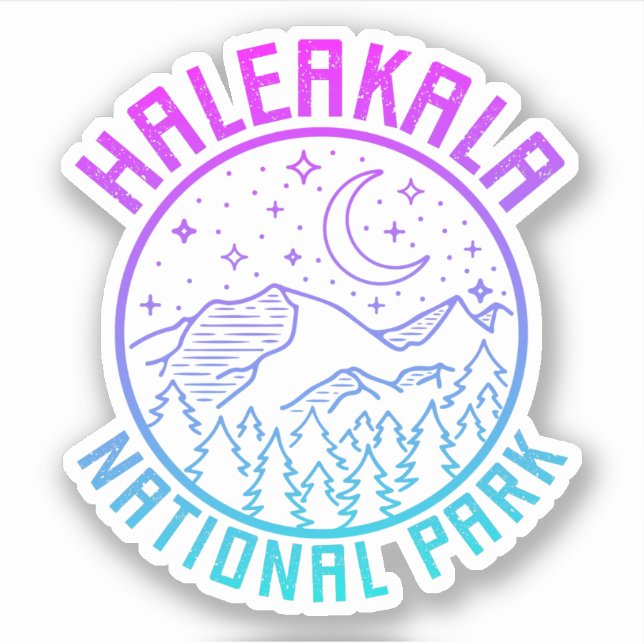 Adesivo Haleakala National Park Hawaii EUA Gradient (Frente)