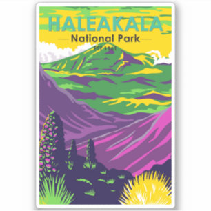 Adesivo Haleakala National Park Hawaii Retro