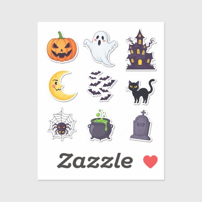Adesivo Halloween 2025 Spooky Sticker Set (Folha)