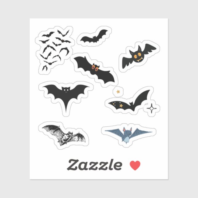 Adesivo Halloween Bat Stickers (Folha)
