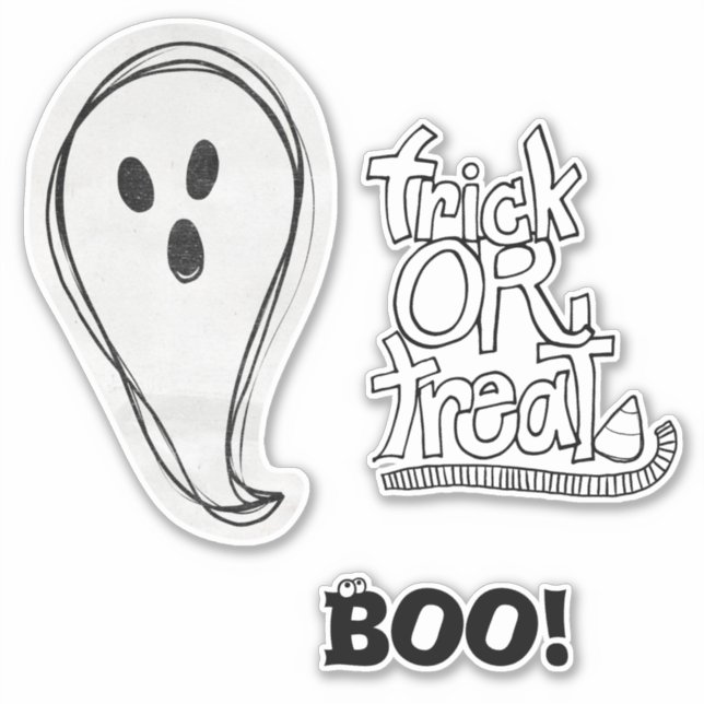 Adesivo Halloween Boo Ghost (Frente)