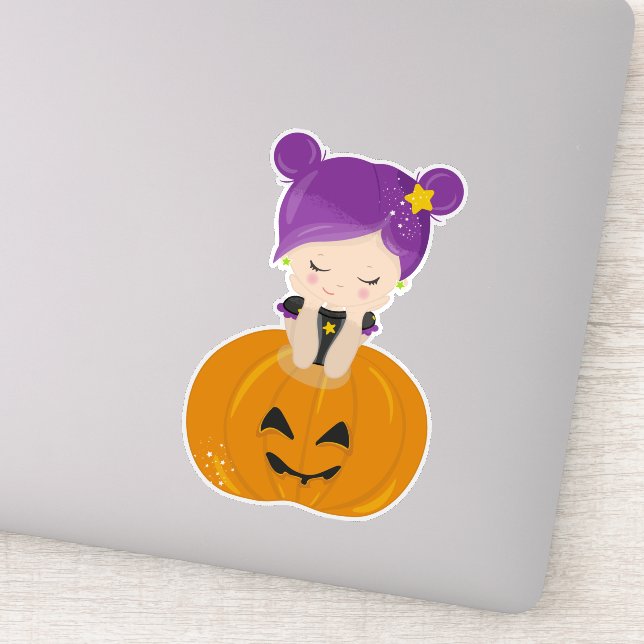 Adesivo Halloween, Bruxa, Abóbora, Boo, Truque Ou Tratamen (Detalhe)