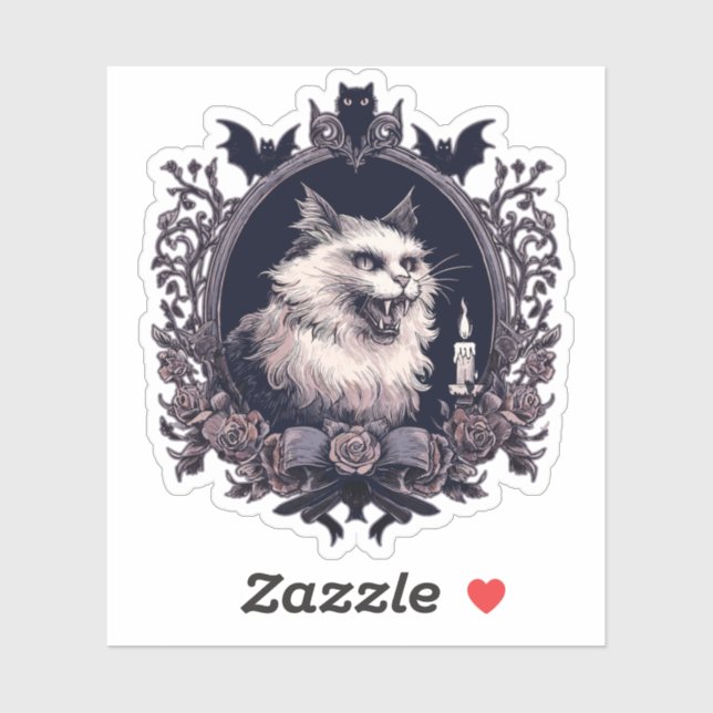 Adesivo Halloween Cat (Folha)