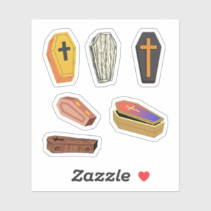 Adesivo Halloween Coffin Stickers