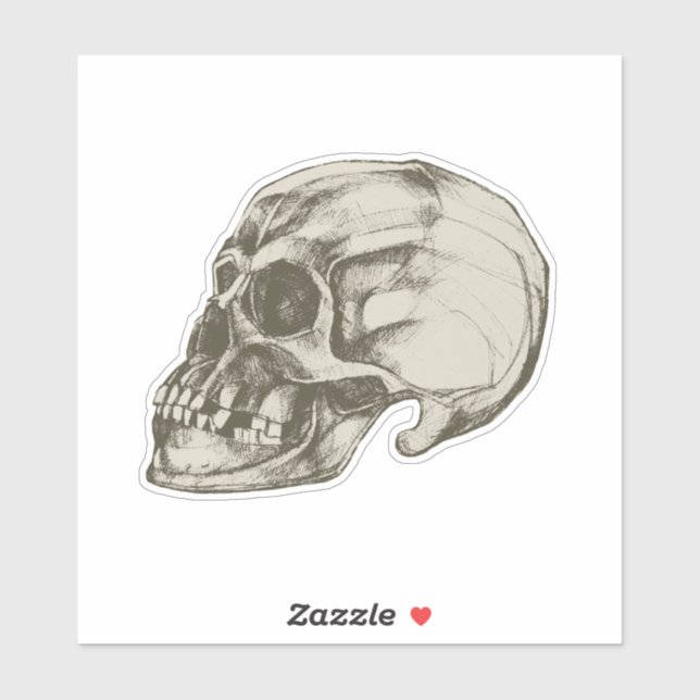 Adesivo Halloween Crânio Vinil (Folha)