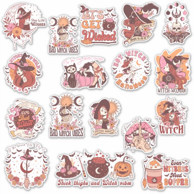 Adesivo Halloween Creepy Witchy (Frente)
