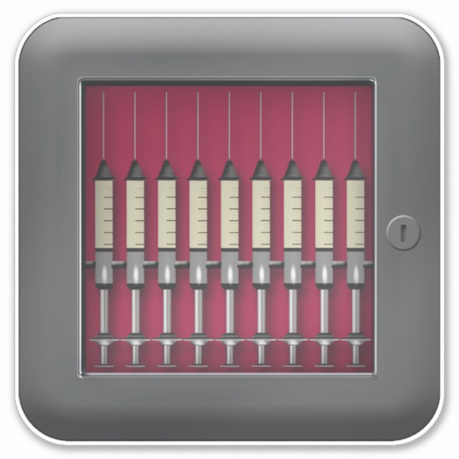 Adesivo Halloween de Asilo Sanitário do Gabinete Sedativo  (Frente)